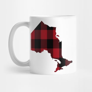 Ontario in Red Plaid Mug